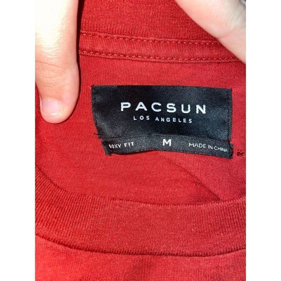 PacSun Distressed Boxy Fit Mens Tee - Picture 4 of 5